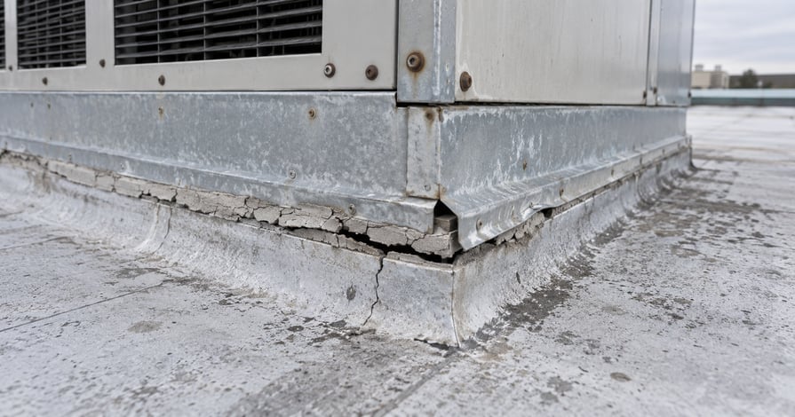 Cracked Caulk & Separate HVAC Flashing