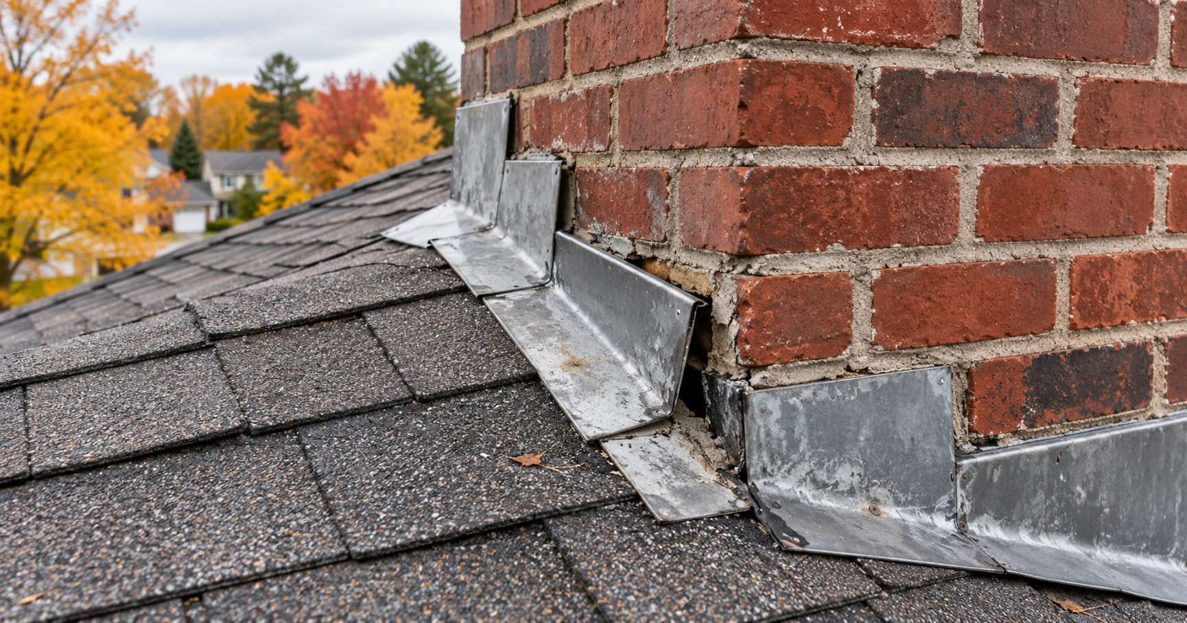 Damaged Chimney Flashing